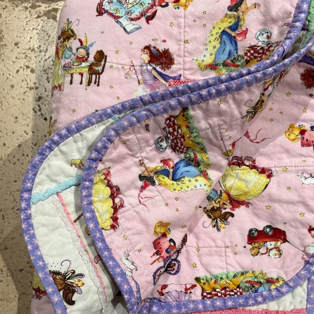 Vintage Jack Dempsey Fabric Colorful Print Handmade Quilt “Personalized” - Picture 11 of 11